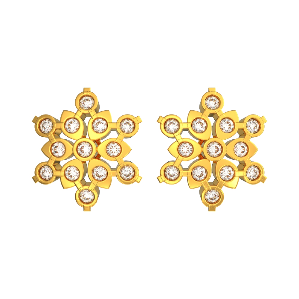 Old-Style-Floral-Design-Gold-Earrings