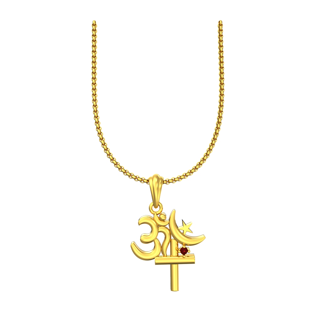 Religious Gold Pendant