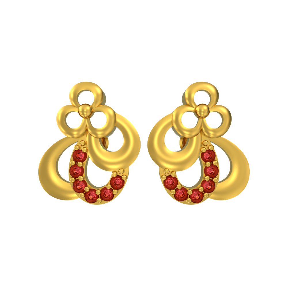 Twist & Amp Gold Twirls Earrings | SEHGAL GOLD ORNAMENTS PVT. LTD.
