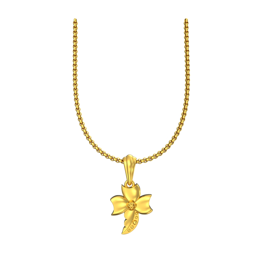 Stylish Gold Plated Floral Pendant