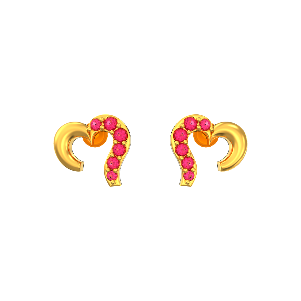 Me and Mine Block Initial Earring Pair | Say It With Diamonds