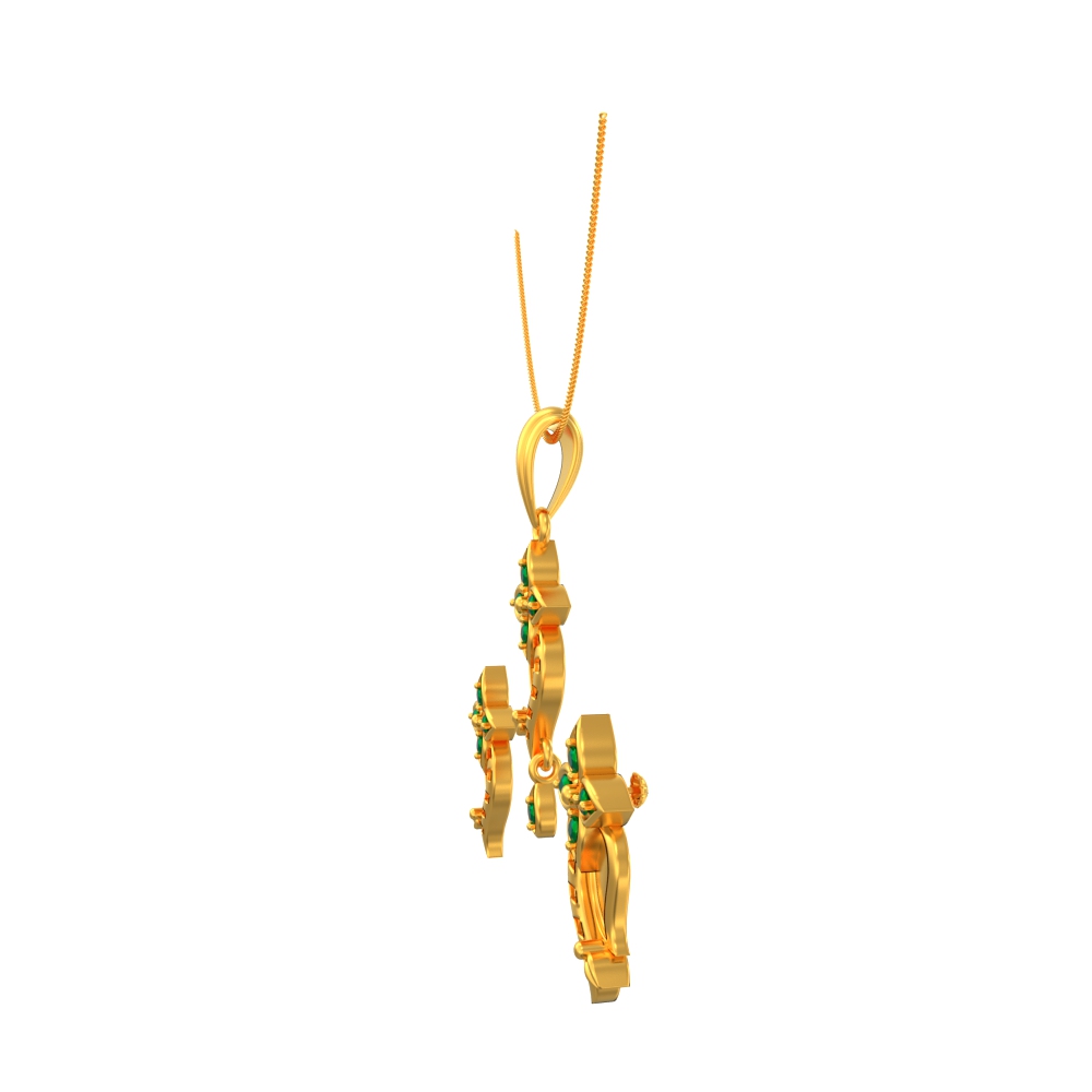 Trendy-Enchanting-floral-pendant-set