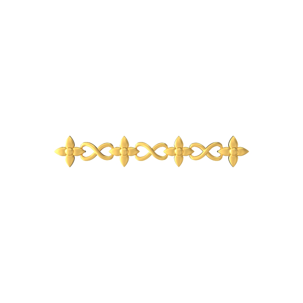 infinity and flower gold bracelet