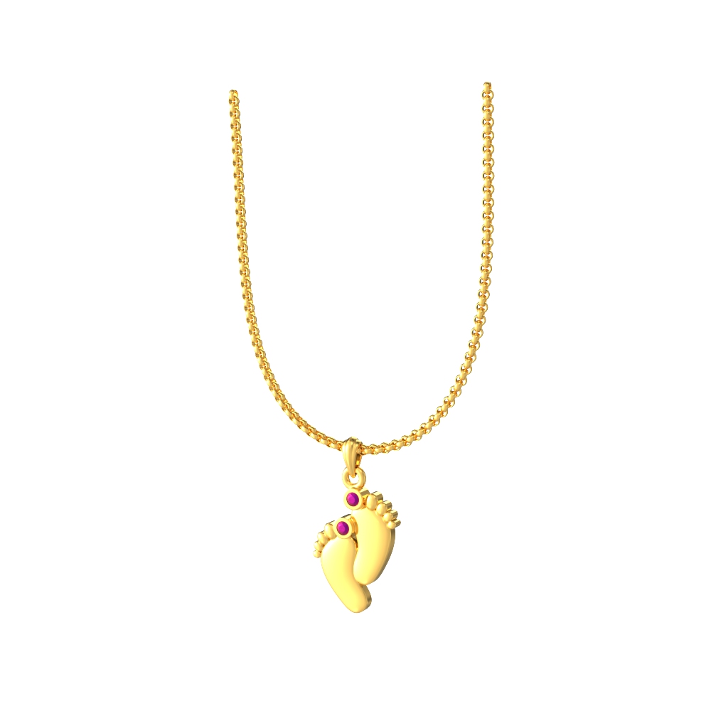 Baby-Foot-Gold-Pendant-for-Kids