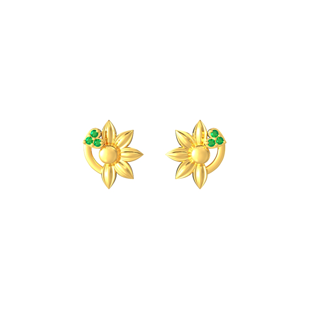 Blooming-Floral-Gold-Earrings