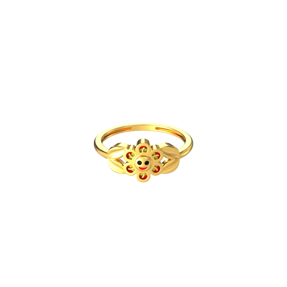 Blooming-Floral-Kids-Gold-Ring