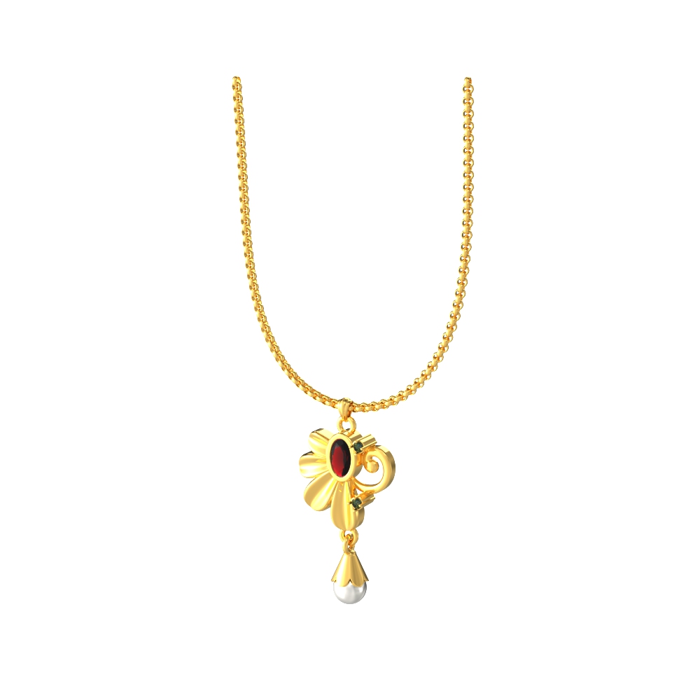 Elegant-Flower-design-gold-pendant