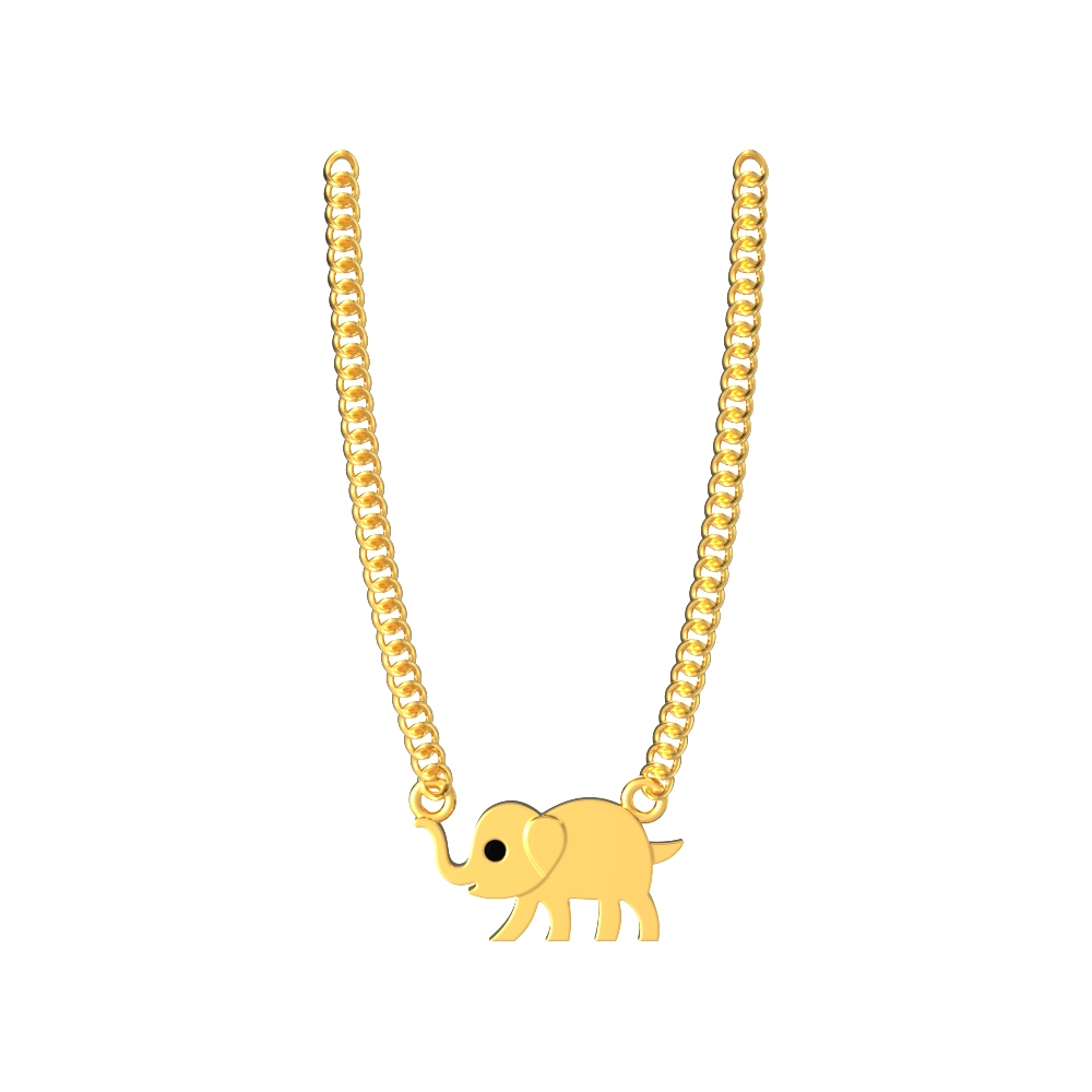 Elephant-Design-Kids-Gold-Pendant