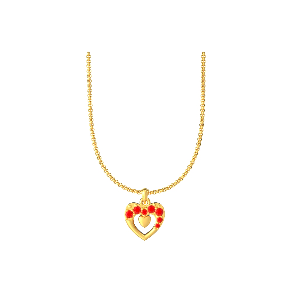 Enchanting-Drop-heart-Gold-Pendant