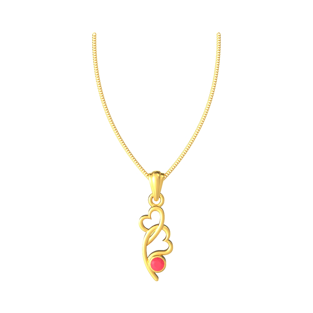 Enchanting-heart-Design-Gold-Pendant