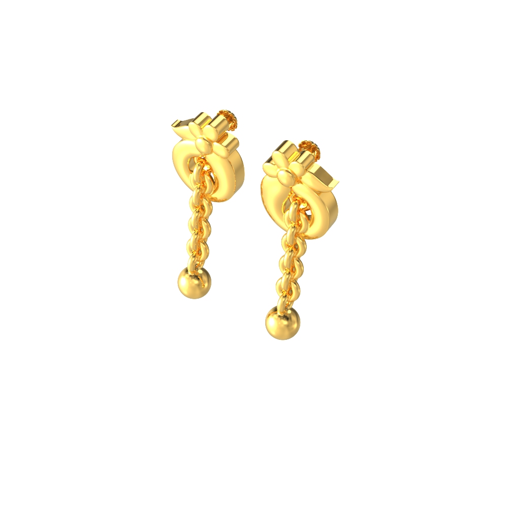 Hanging-Flowers-Gold-Earrings