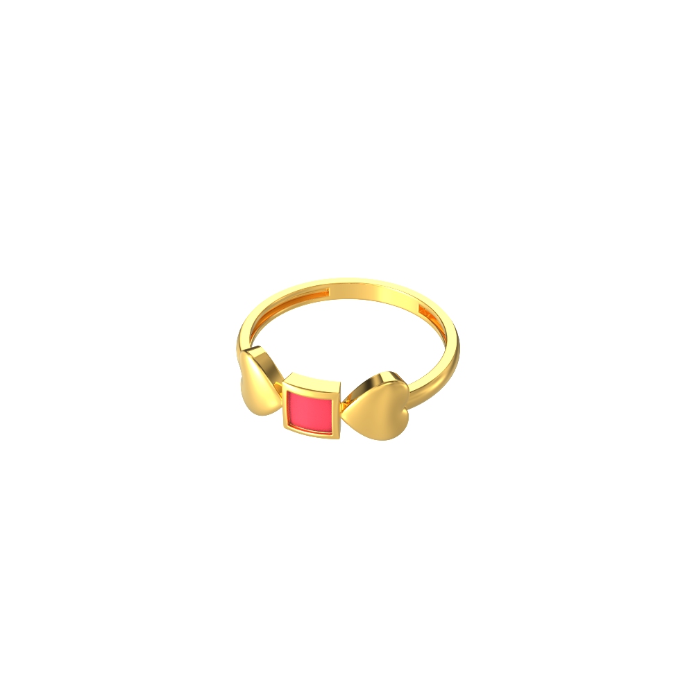 Heart-shaped-kids-Gold-Ring