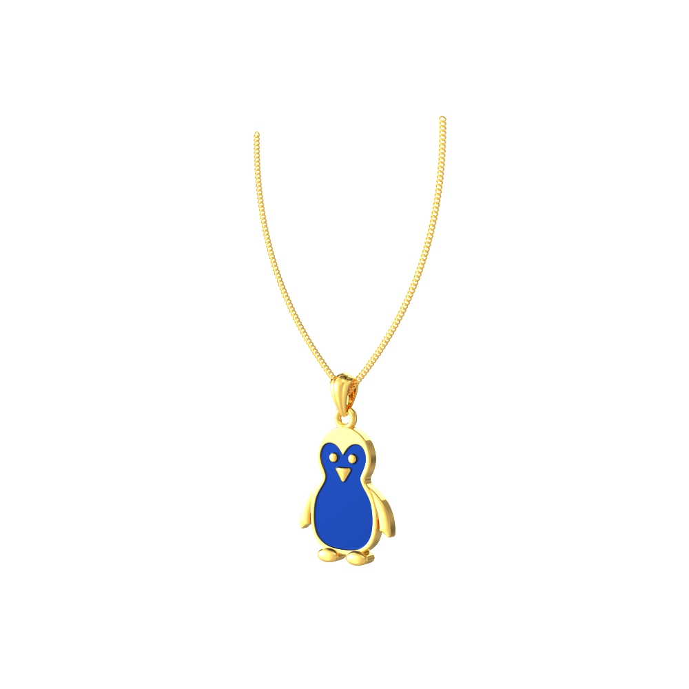 Buy 9ct Gold Vintage Penguin Pendant Necklace Online in India - Etsy
