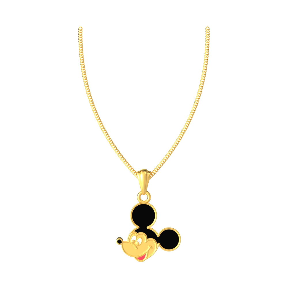 Mickey-Mouse-Kids-Gold-Pendant