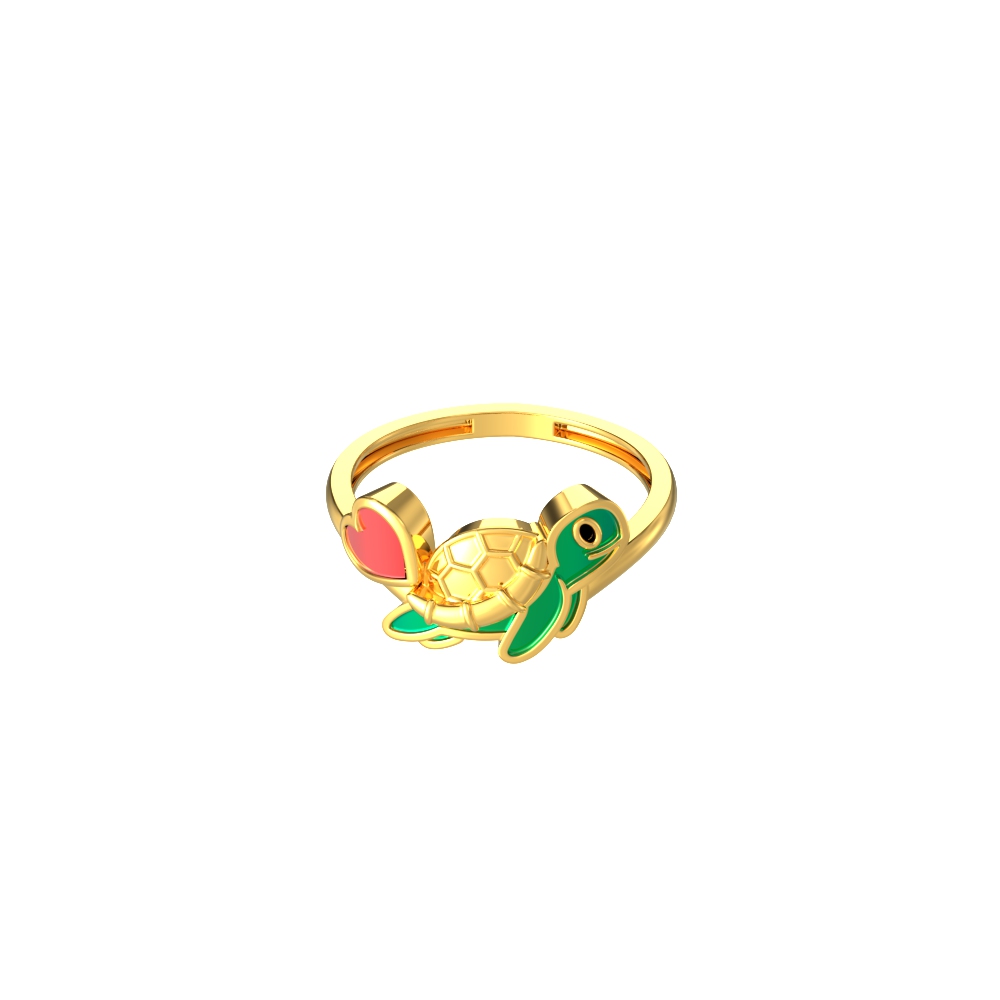 Tortoise-Design-Kids-Gold-Ring
