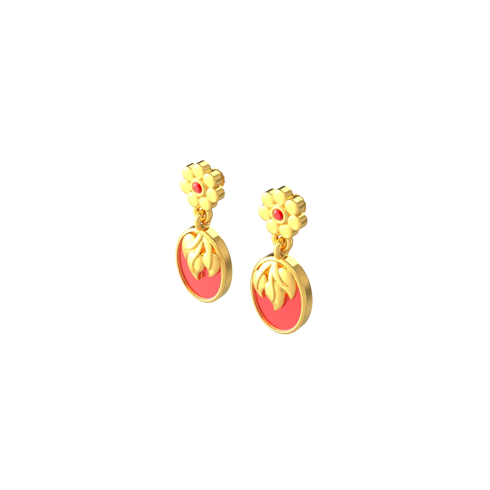 Attracting-Flower-Gold-Earring