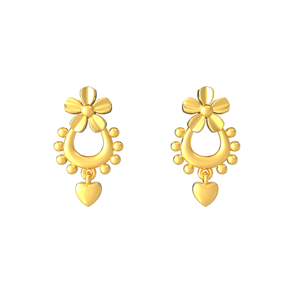 Charming-Bloom-Flower-Gold-Earrings