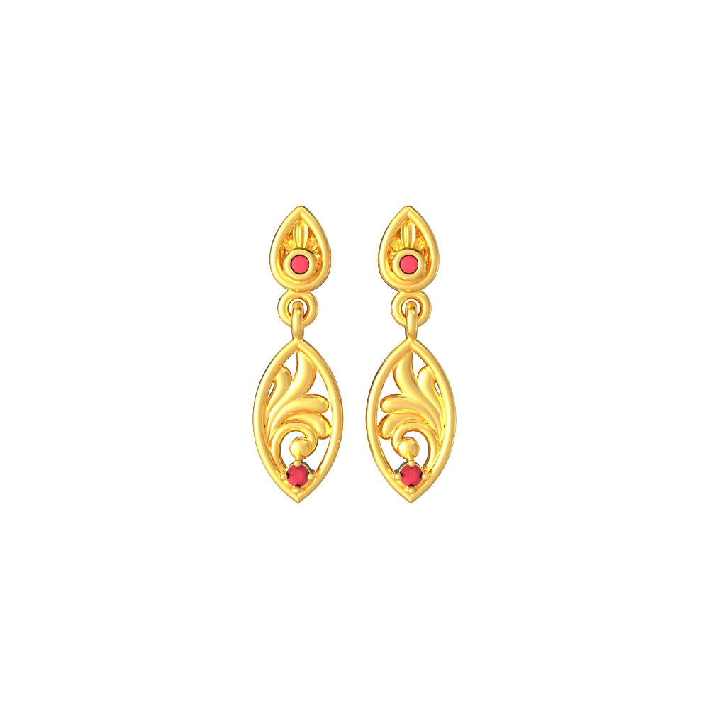 Charming-Pattern-Curvy-Gold-Earrings