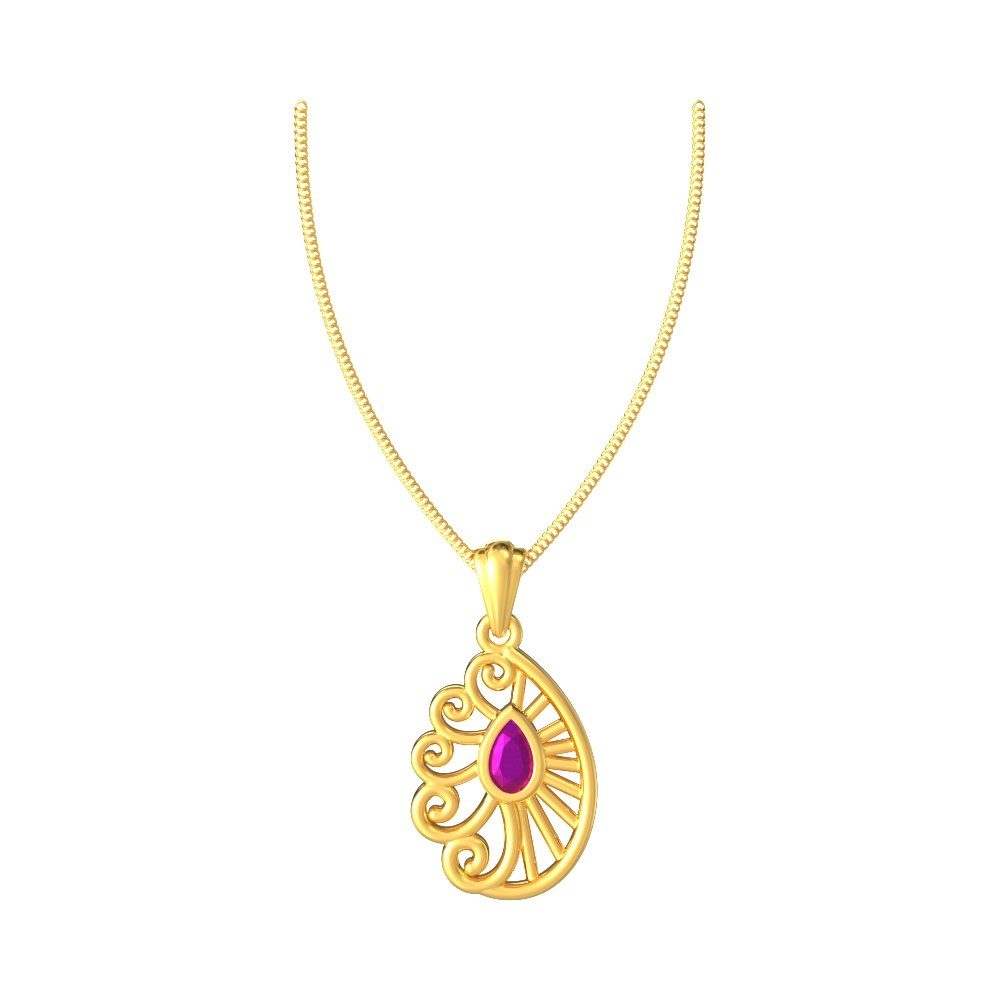 Curved-Eye-Gold-Pendant