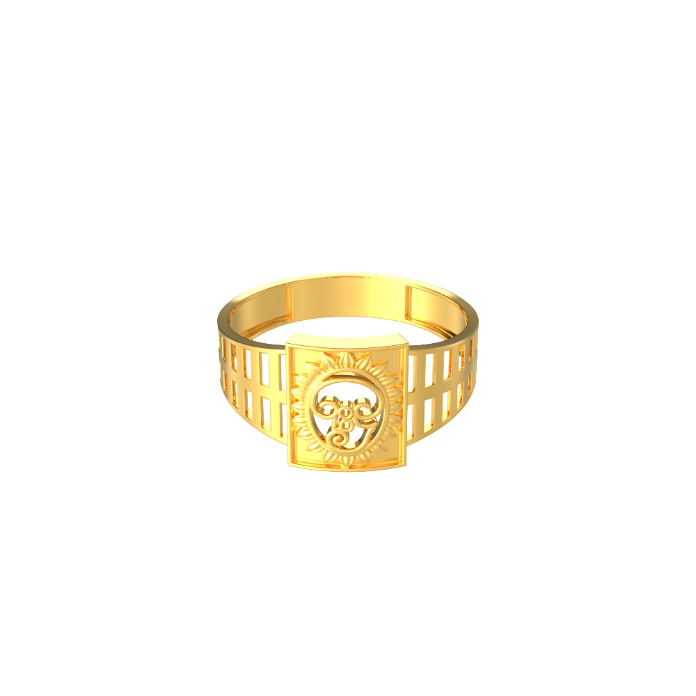 Divine-Plain-OM-Gold-Ring