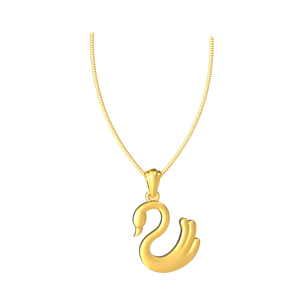 Elegant-Swan-Gold-Pendant