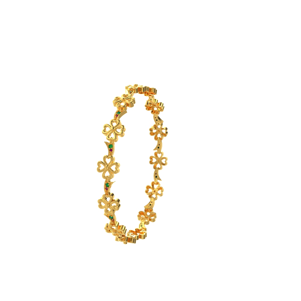 Flower-design-gold-bangle