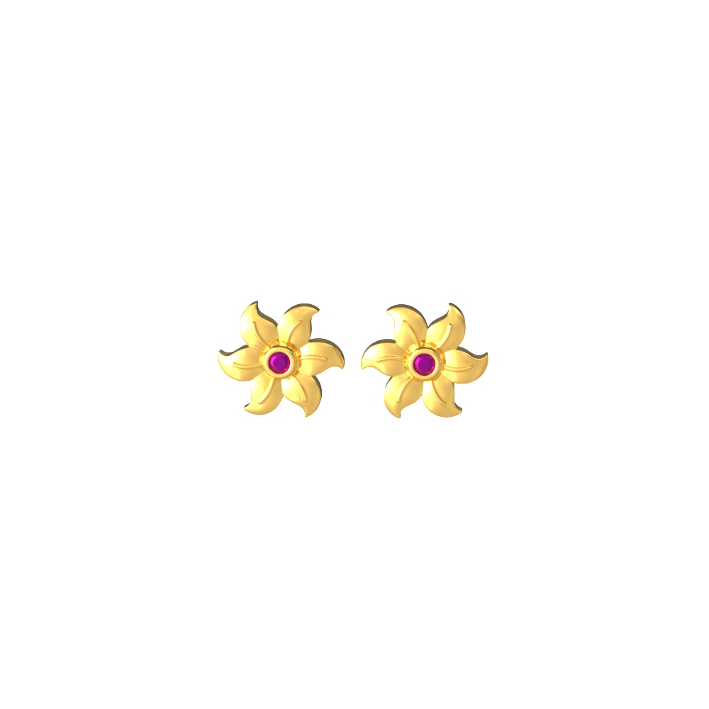 Nature-Flower-Gold-Earrings