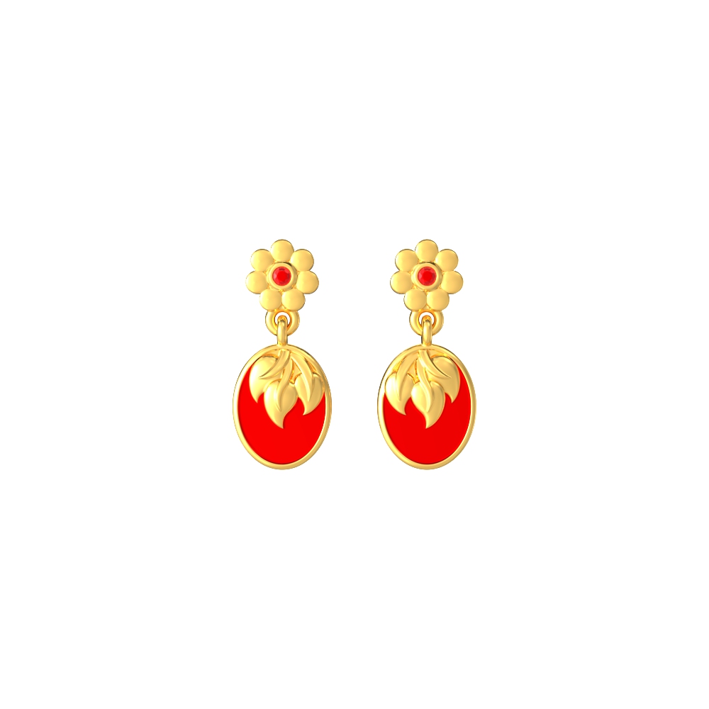 Radiant-Floral-Gold -Earrings