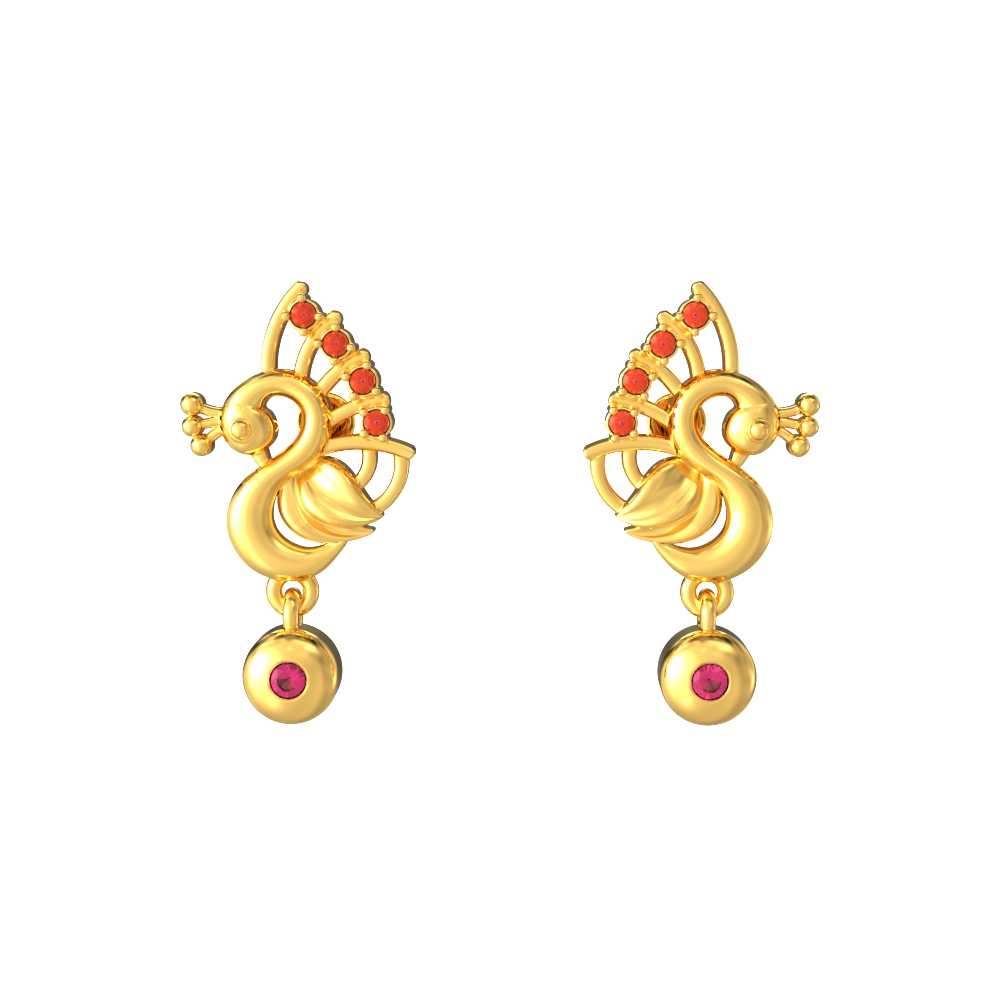 Shied-Peacock-Gold-Earrings