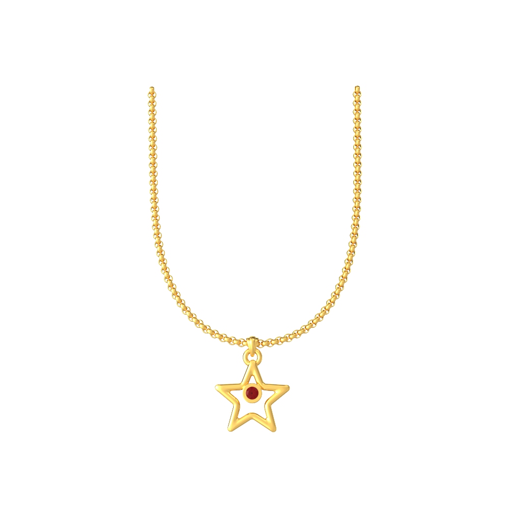 Star-Design-Kids-Gold-Pendant