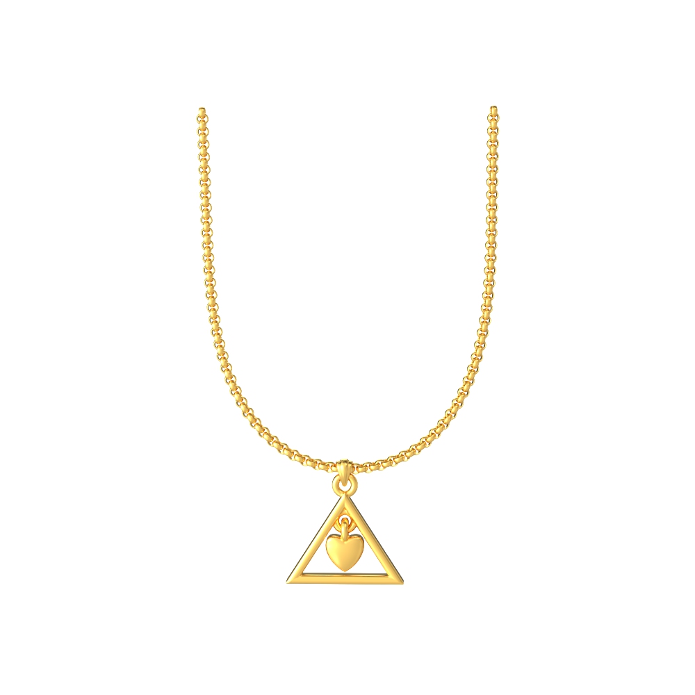 Triangular-Heart-Gold-Pendant