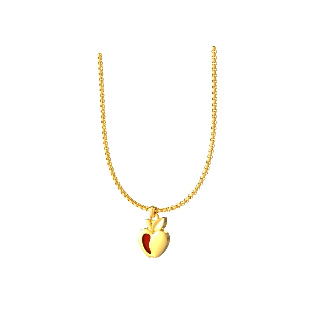 Apple Gold plated pendant-r