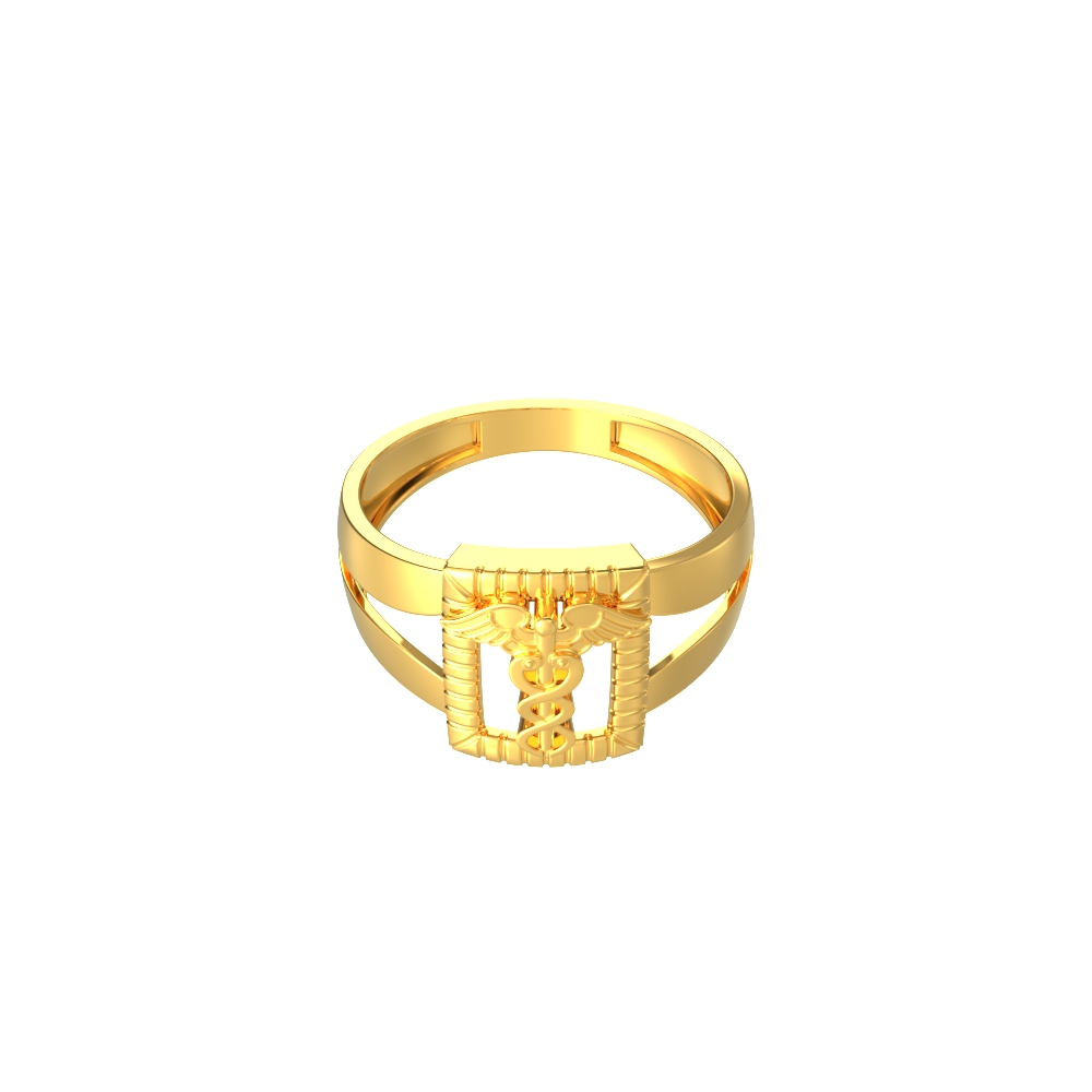 Caduceus Medical Symbol Men's Ring