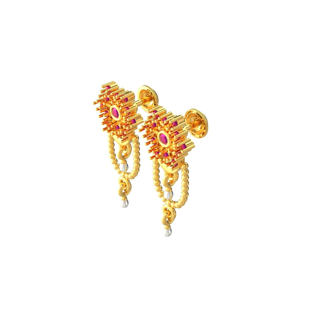 Chain Dangling Gold Earring Chennai