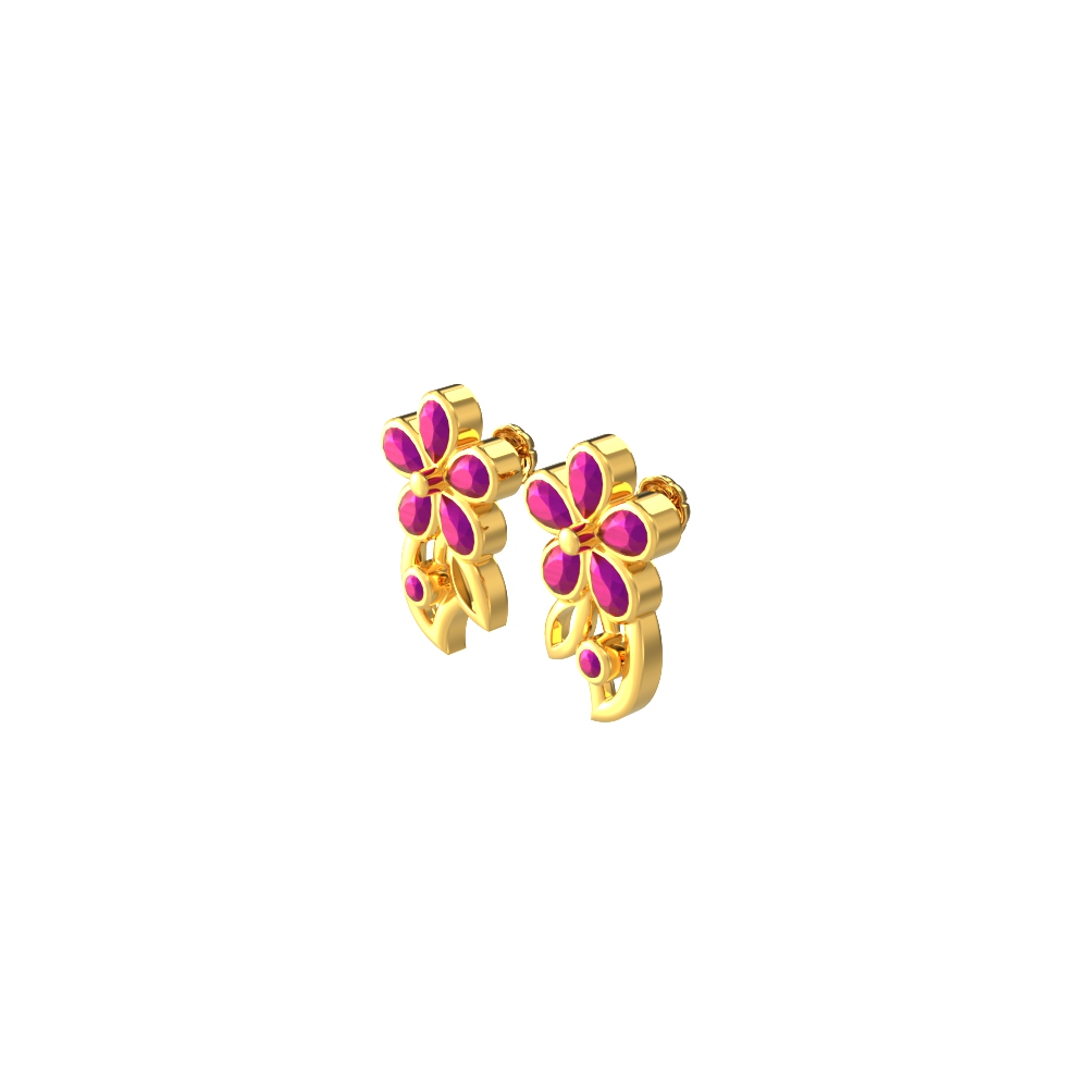 Golden-Blossom-Earring