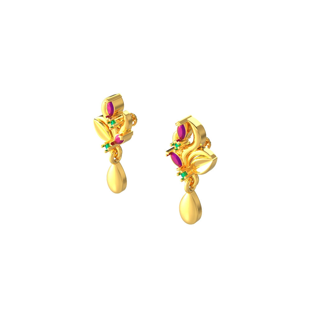 Golden-Blossom-Earring