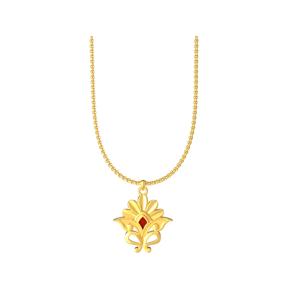 Golden Lotus Elegance-Pendant