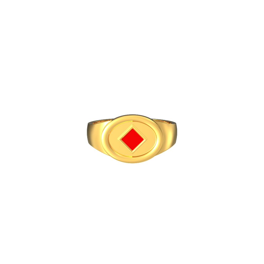 Oval Shape Mens Gold Ring
