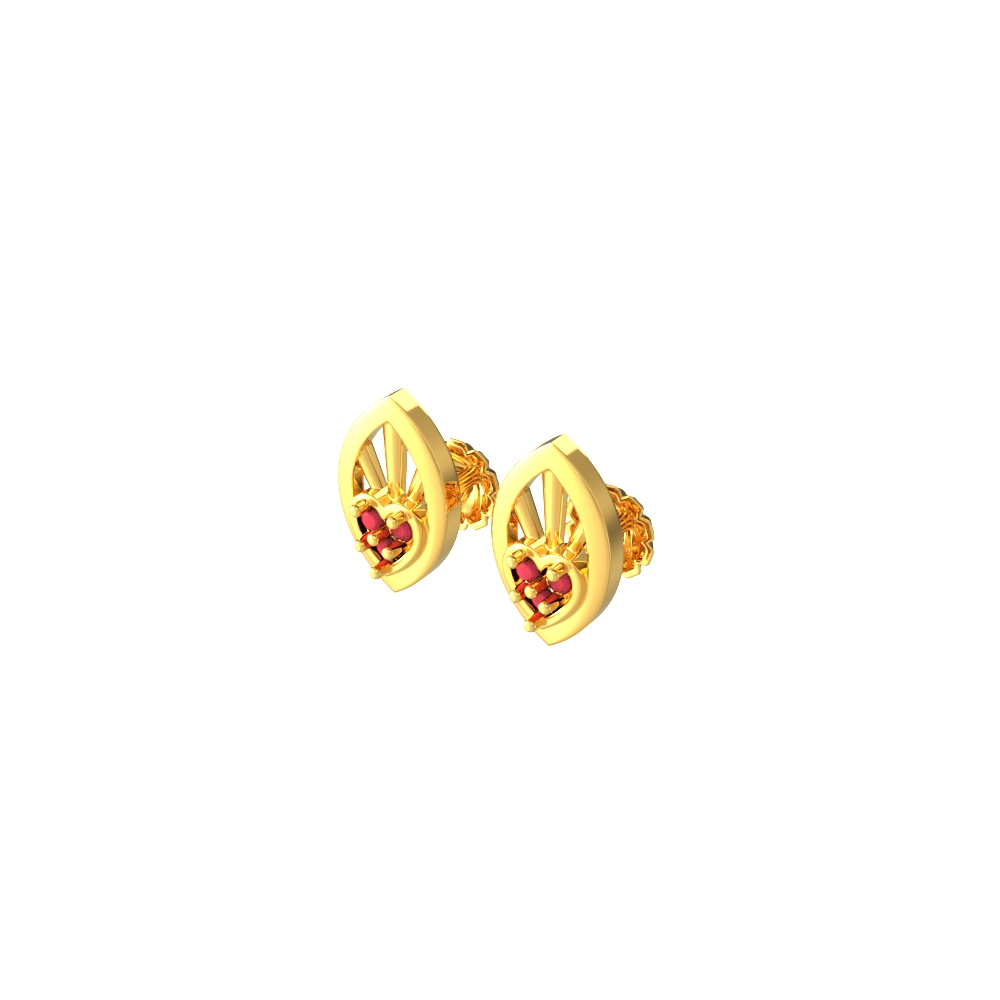 Radiant-Gold-Stud-Earring