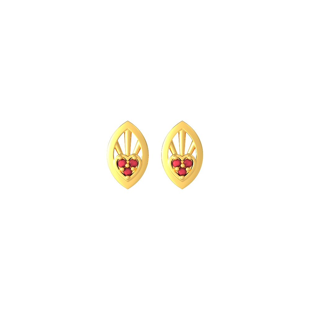 Radiant-Gold-Stud-Earrings